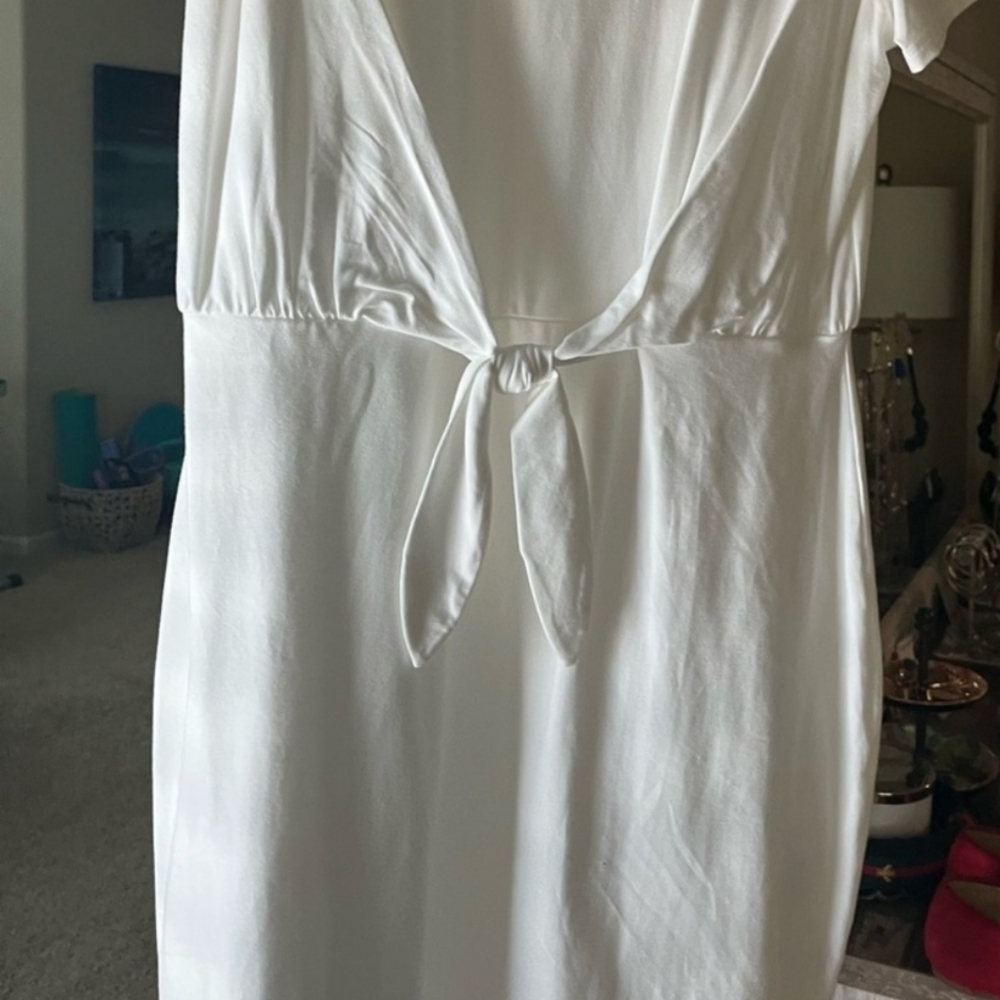 Express White, Size Extra Small, Midi Form Fittin… - image 3